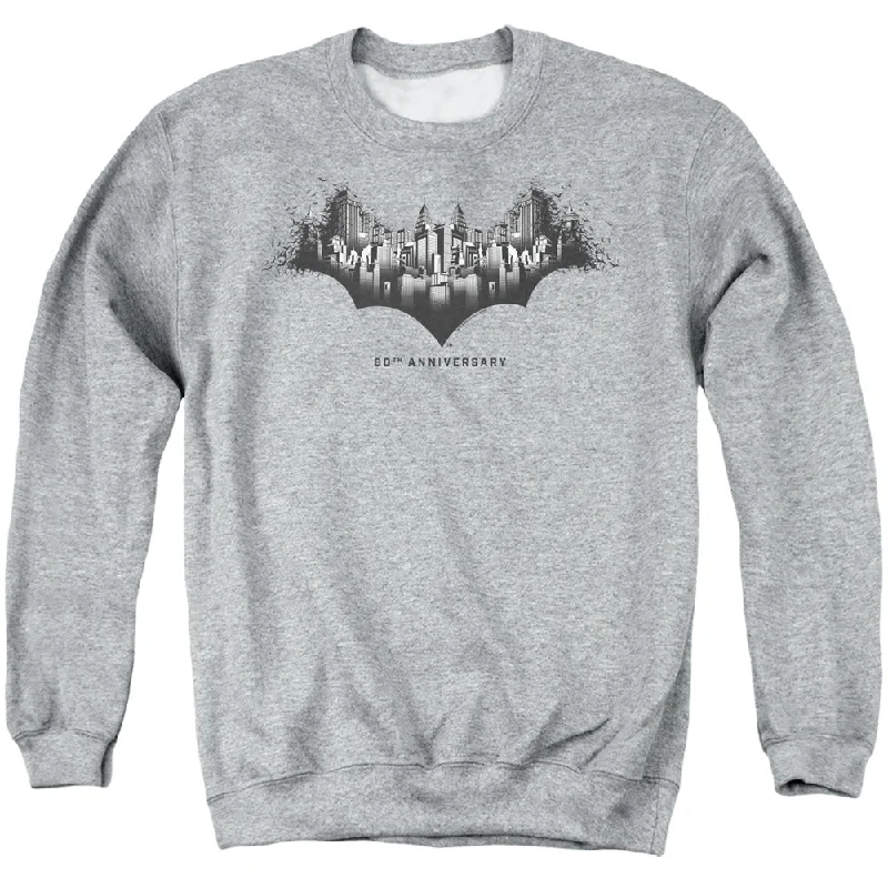 Batman Sweatshirt 80th Anniversary Gotham City Heather Pullover