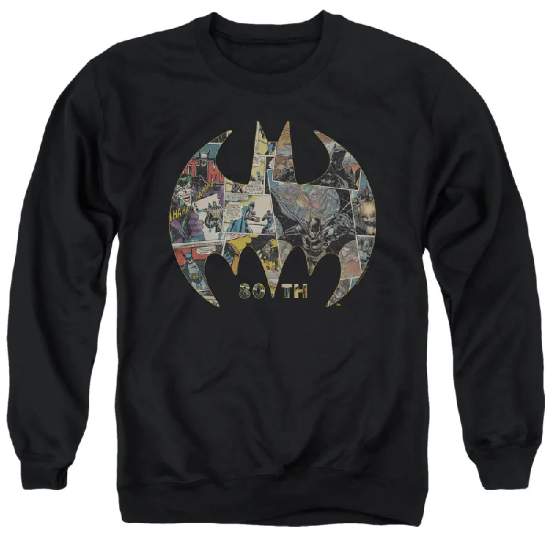 Batman Sweatshirt 80th Anniversary Shield Black Pullover