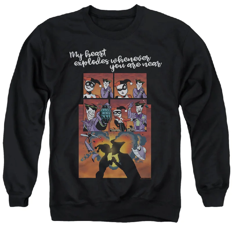 Batman Sweatshirt Heart Explodes Black Pullover