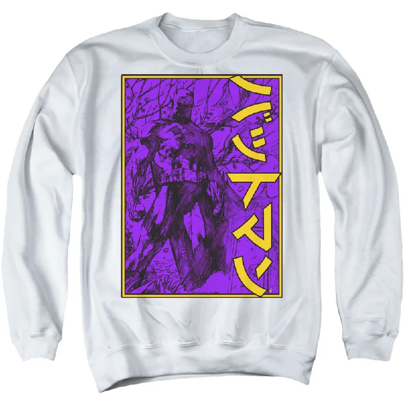 Batman Sweatshirt Kanji Framed White Pullover