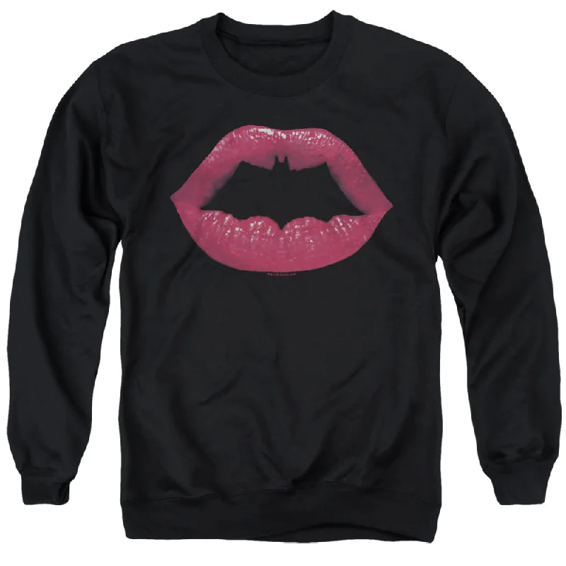 Batman Sweatshirt Kiss Logo Black Pullover