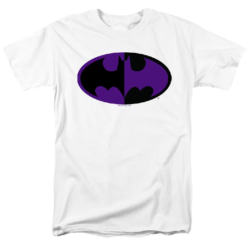 Batman T-Shirt Split Logo White Tee