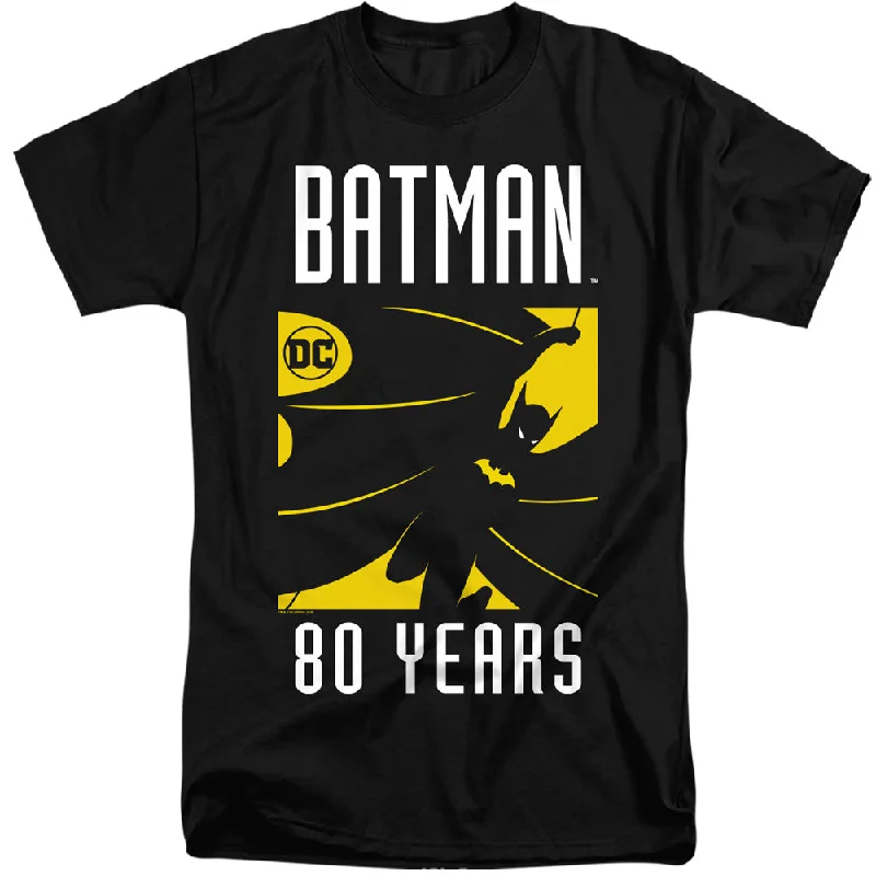 Batman Tall T-Shirt 80 Years Silhouette Black Tee