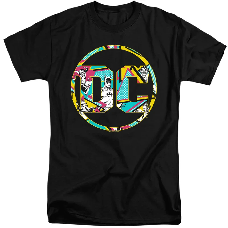 Batman Tall T-Shirt Colorful DC Comics Logo Black Tee