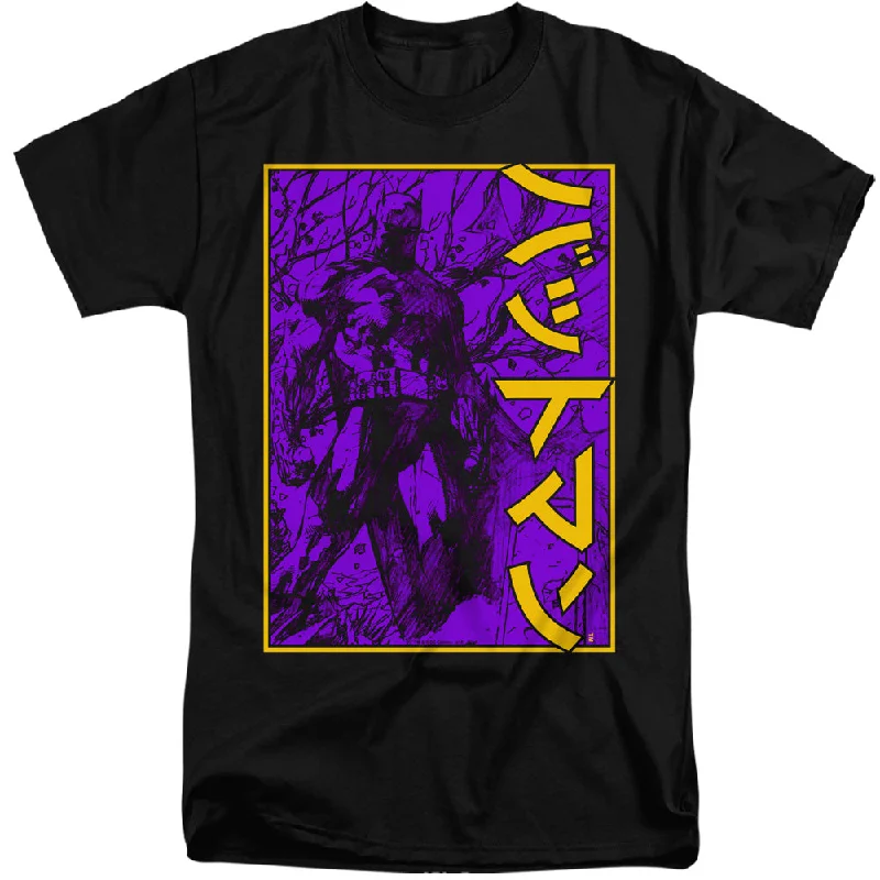 Batman Tall T-Shirt Kanji Framed Black Tee