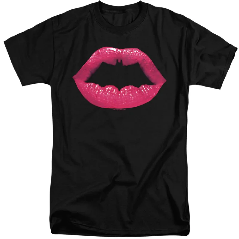 Batman Tall T-Shirt Kiss Logo Black Tee