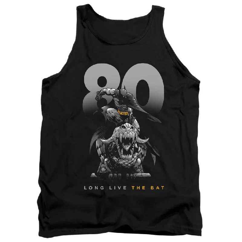 Batman Tanktop 80 Years Long Live The Bat Black Tank