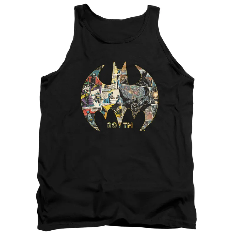 Batman Tanktop 80th Anniversary Shield Black Tank