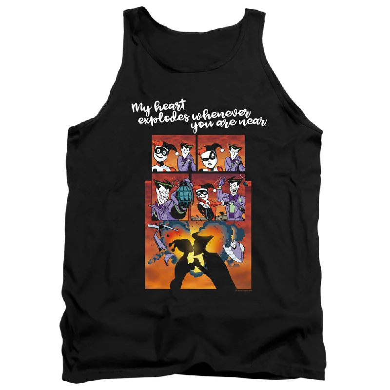 Batman Tanktop Heart Explodes Black Tank