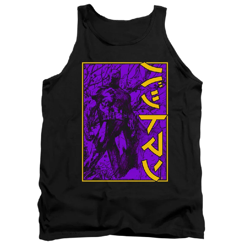 Batman Tanktop Kanji Framed Black Tank