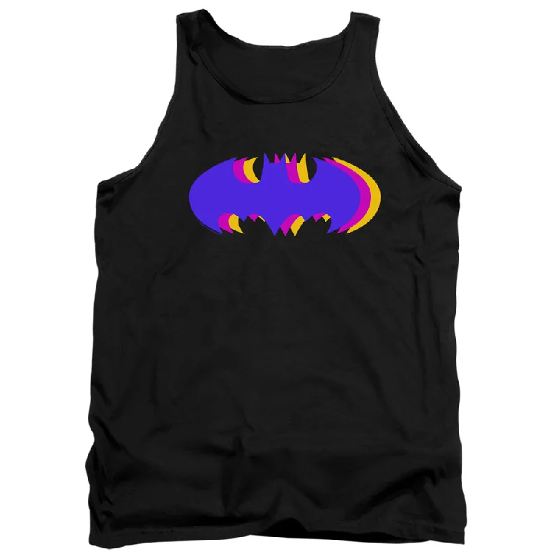 Batman Tanktop Tri Colored Logo Black Tank