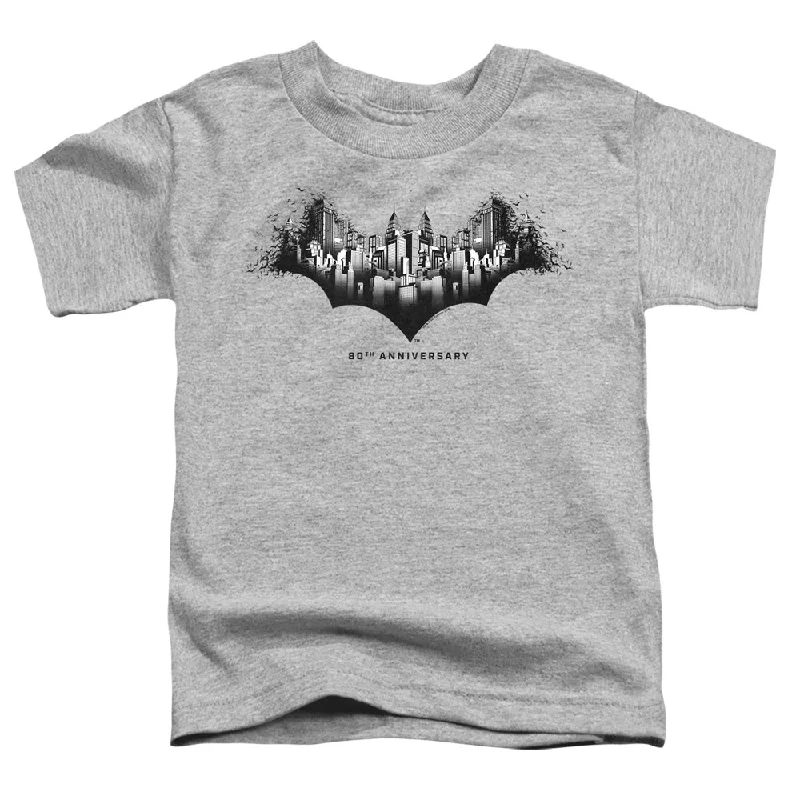 Batman Toddler T-Shirt 80th Anniversary Gotham City Heather Tee