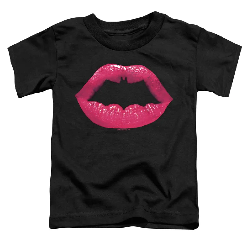 Batman Toddler T-Shirt Kiss Logo Black Tee