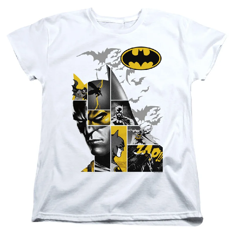 Batman Womens T-Shirt Collage White Tee