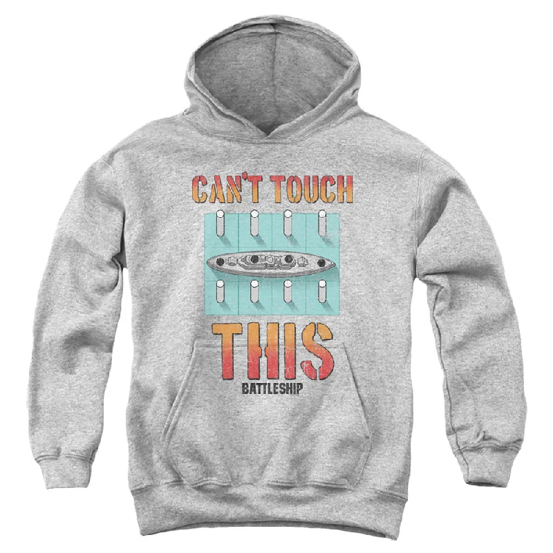 Battleship Kids Hoodie Can't Touch This Athletic Heather Hoody