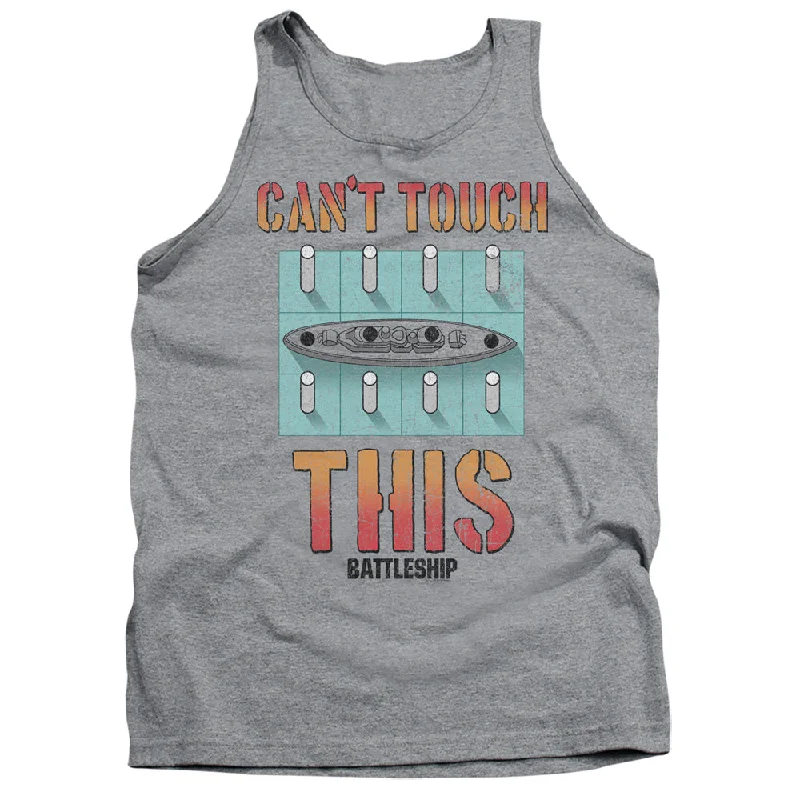 Battleship Tanktop Can't Touch This Athletic Heather Tank