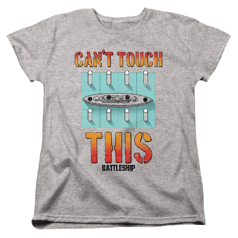 Battleship Womens T-Shirt Can't Touch This Athletic Heather Tee