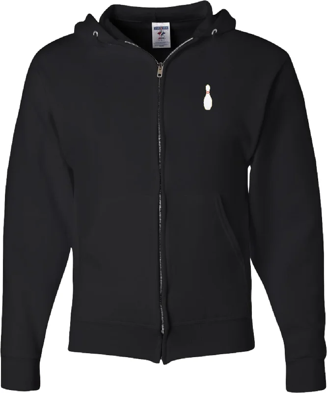 Bowling Full Zip Hoodie Single Pin Pocket Print