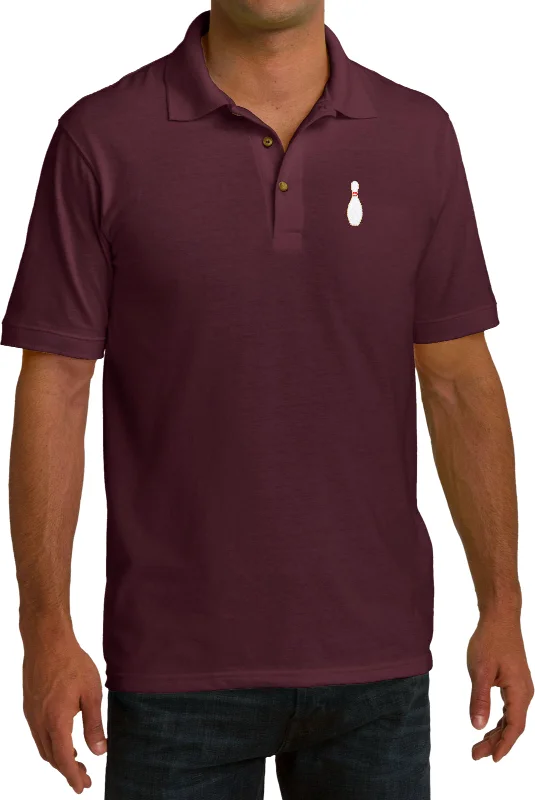 Bowling Pique Polo Single Pin Pocket Print