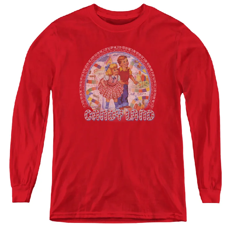 Candy Land Kids Long Sleeve Shirt Board Game Red Tee