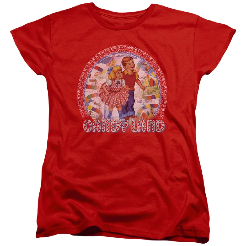 Candy Land Womens T-Shirt Board Game Red Tee