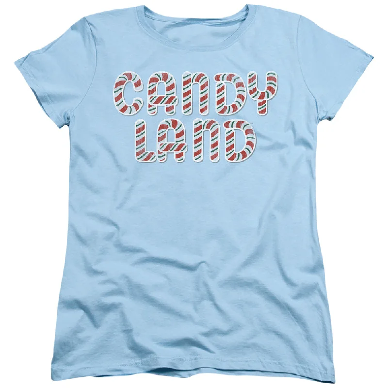 Candy Land Womens T-Shirt Logo Light Blue Tee