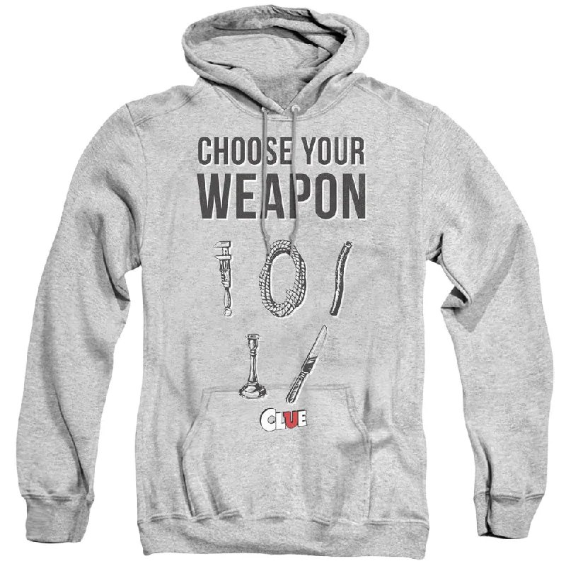 Clue Hoodie Choose Your Weapon Athletic Heather Hoody