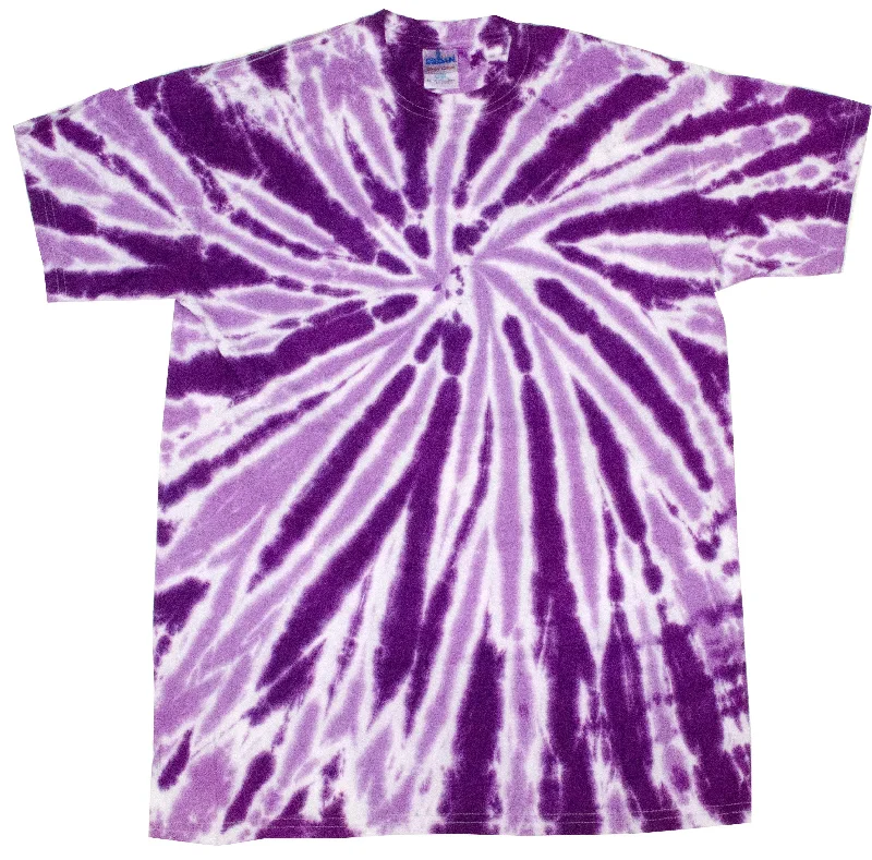 Colorful Tie Dye Kids Shirt Twist Purple