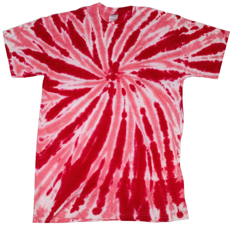 Colorful Tie Dye Kids Shirt Twist Red