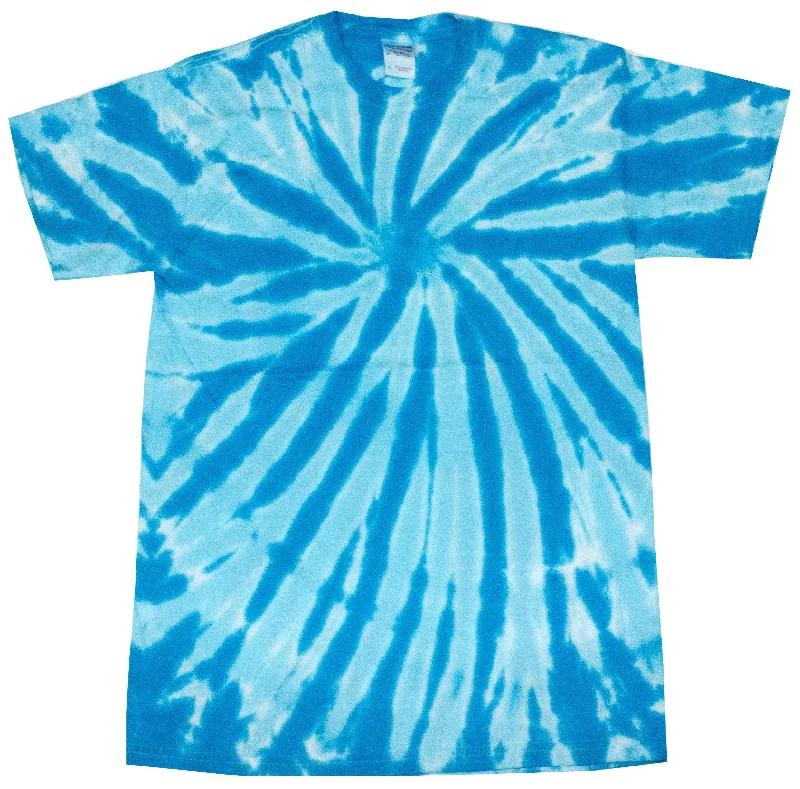 Colorful Tie Dye Kids Shirt Twist Turquoise