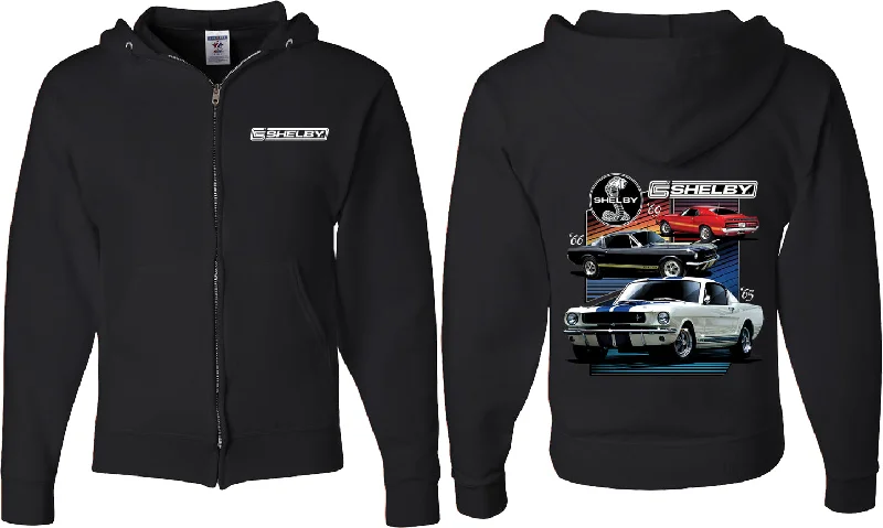 Ford Mustang Full Zip Hoodie Various Shelby Front and Back