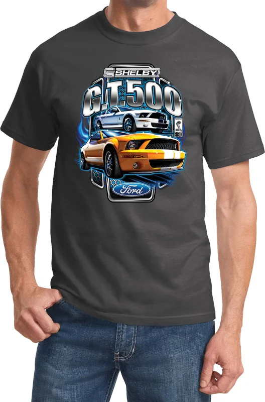 Ford Mustang T-shirt Shelby Yellow and White GT500