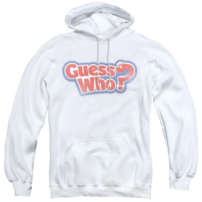 Guess Who Hoodie Distressed Logo White Hoody