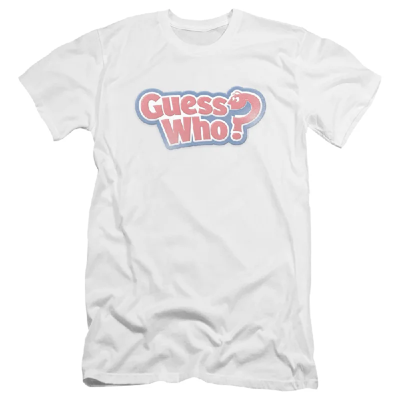 Guess Who Premium Canvas T-Shirt Distressed Logo White Tee