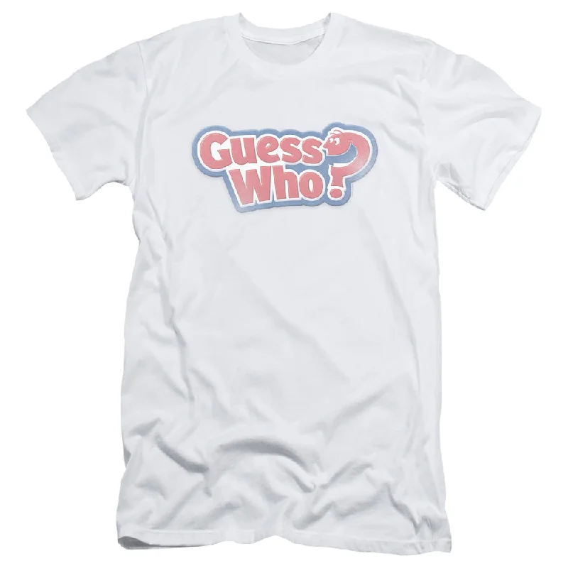 Guess Who Slim Fit T-Shirt Distressed Logo White Tee