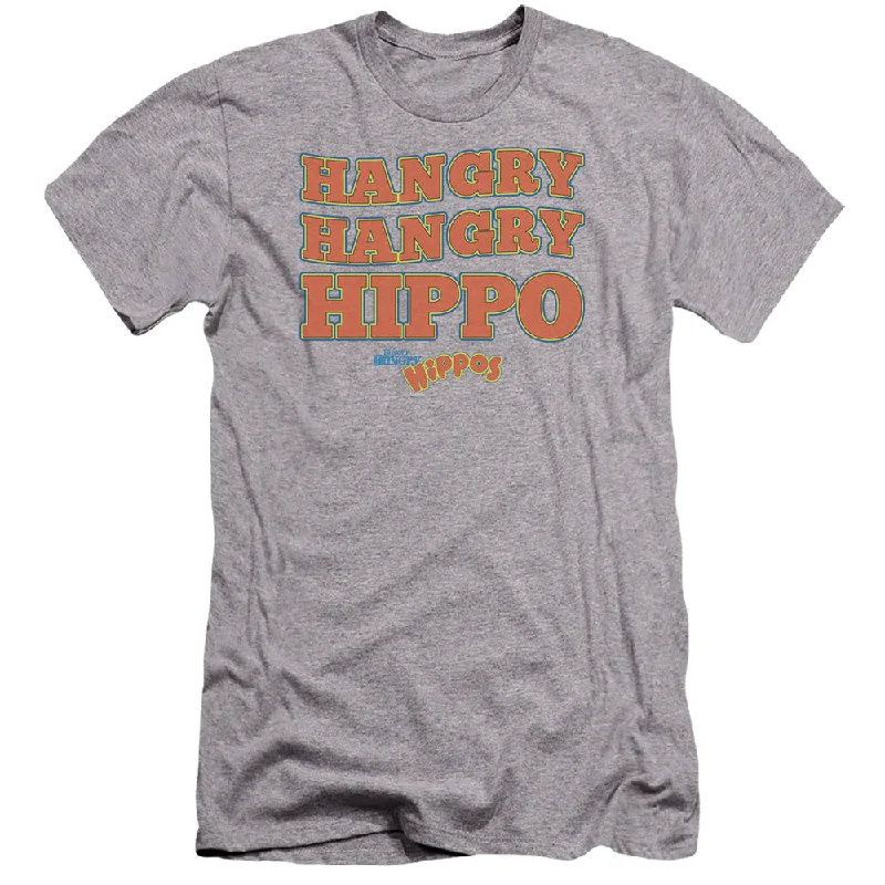 Hungry Hungry Hippos Premium Canvas T-Shirt Hangry Athletic Heather