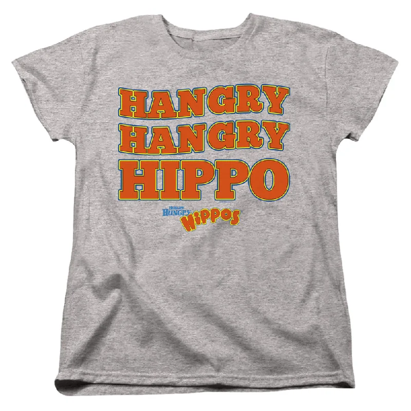 Hungry Hungry Hippos Womens T-Shirt Hangry Athletic Heather Tee