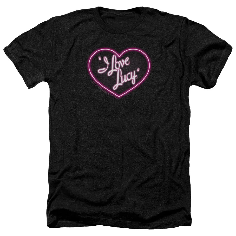 I Love Lucy Heather T-Shirt Neon Logo Black Tee