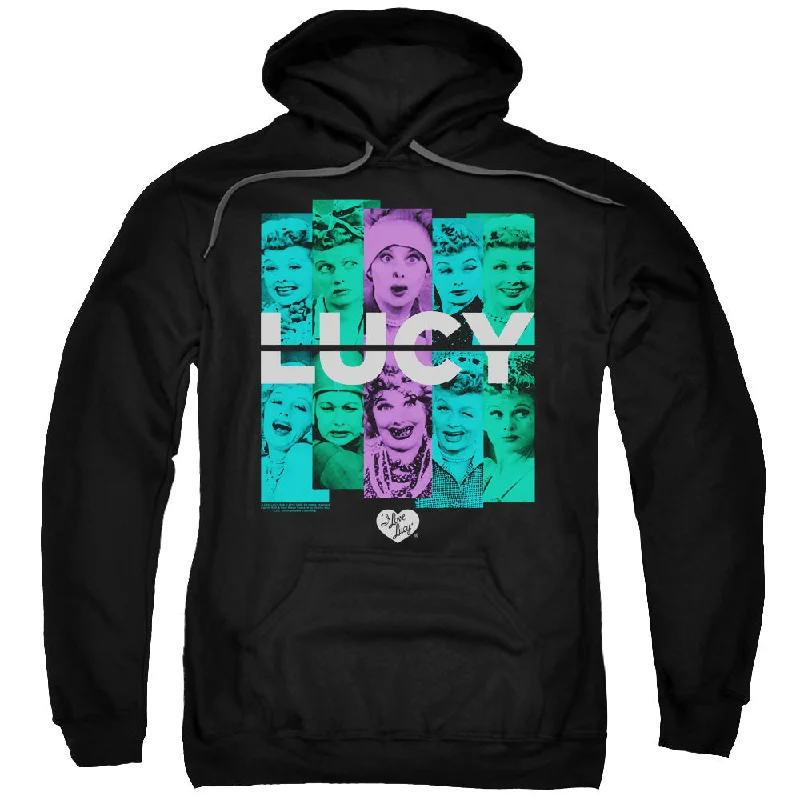 I Love Lucy Hoodie Colorful Collage Black Hoody