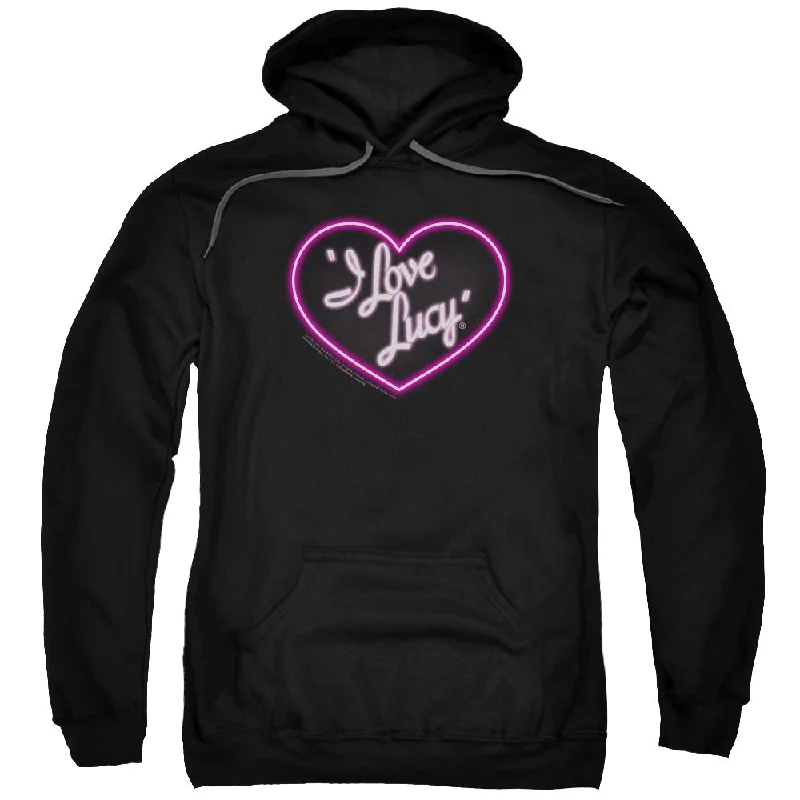 I Love Lucy Hoodie Neon Logo Black Hoody