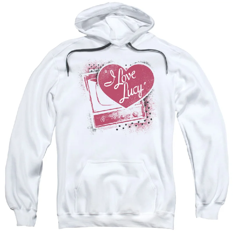 I Love Lucy Hoodie Vintage TV with Logo White Hoody