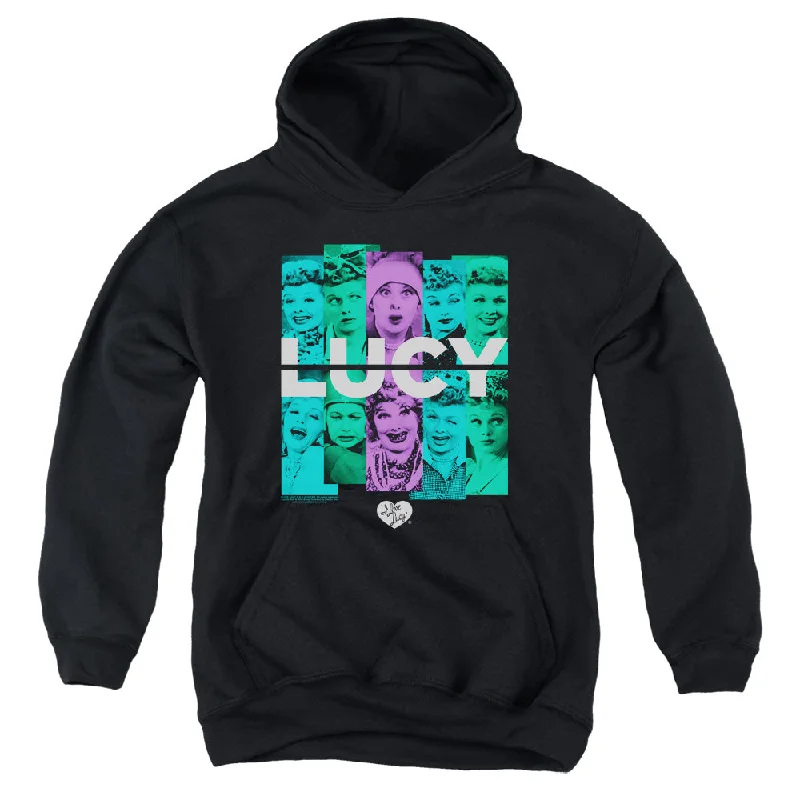 I Love Lucy Kids Hoodie Colorful Collage Black Hoody