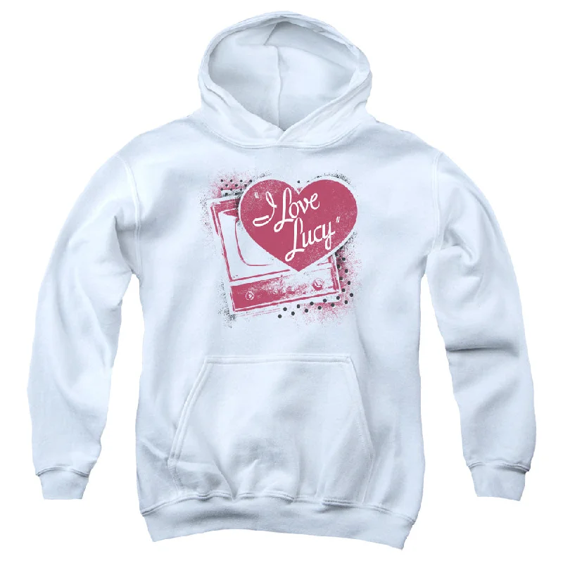 I Love Lucy Kids Hoodie Vintage TV with Logo White Hoody