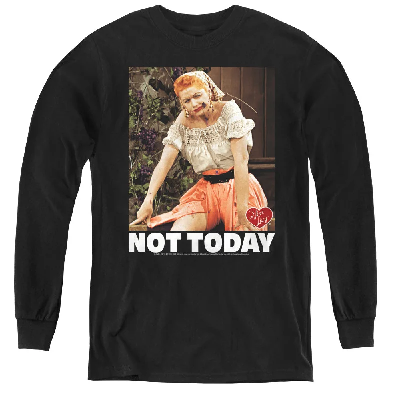 I Love Lucy Kids Long Sleeve Shirt Not Today Black Tee