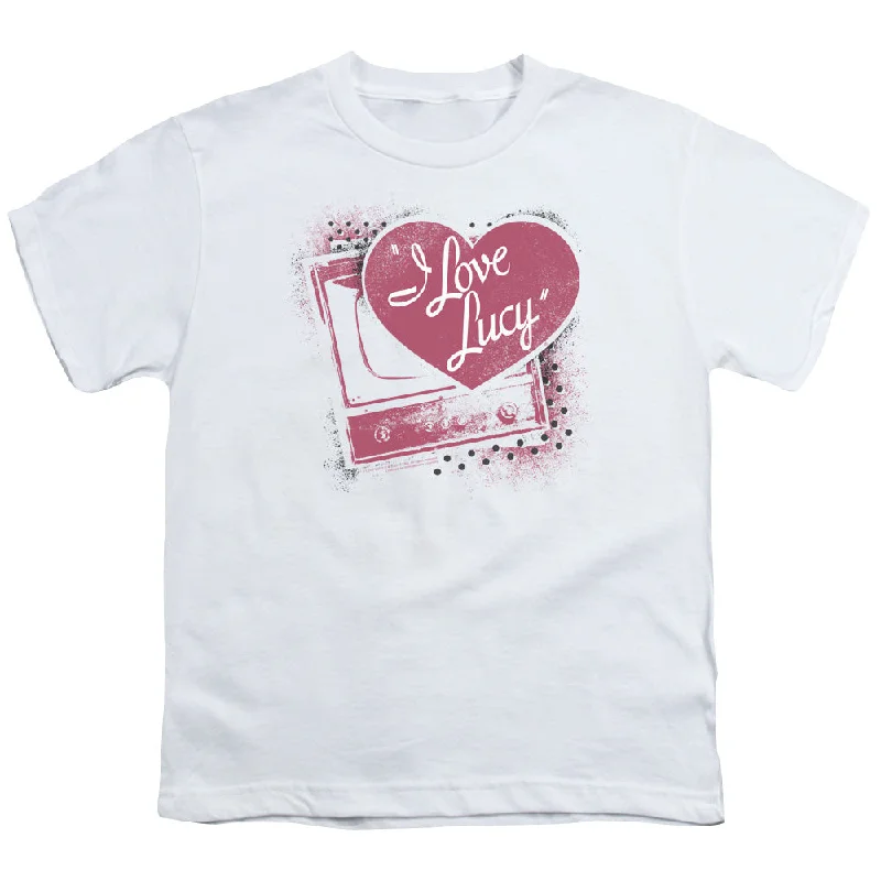 I Love Lucy Kids T-Shirt Vintage TV with Logo White Tee