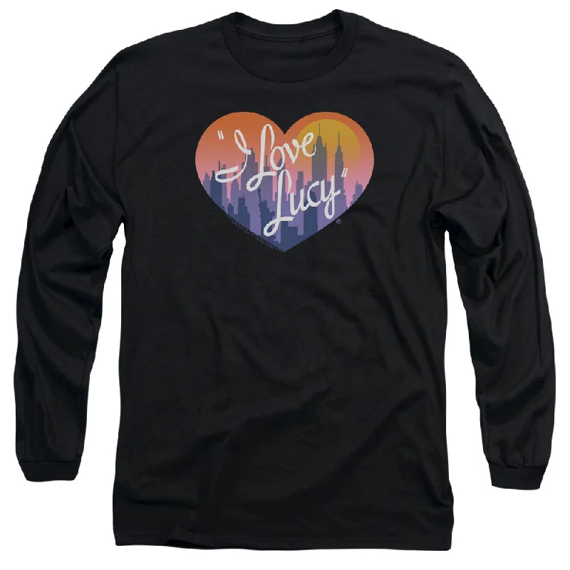 I Love Lucy Long Sleeve T-Shirt City Logo Black Tee