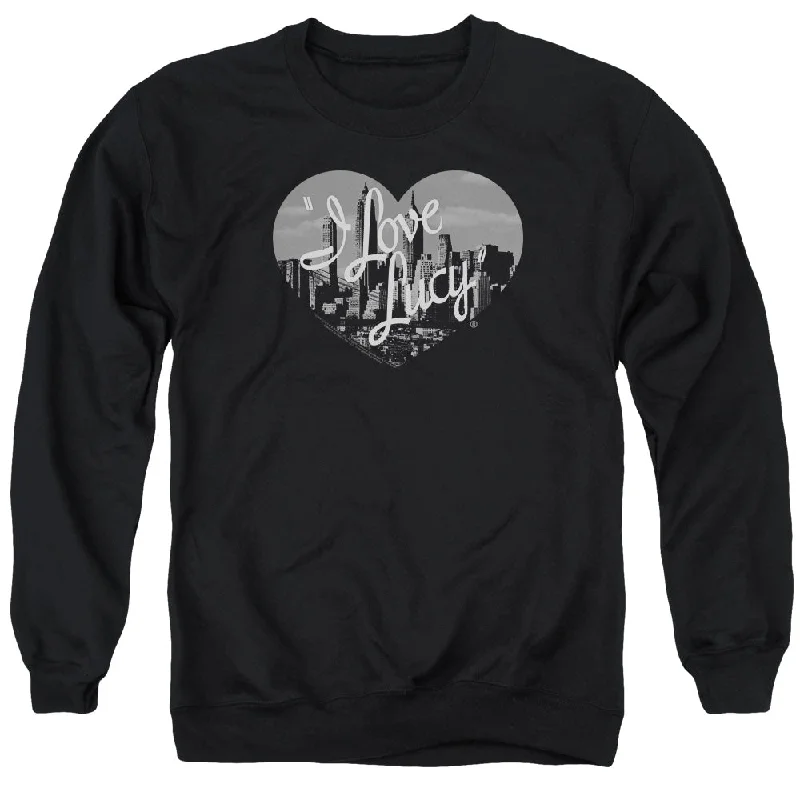 I Love Lucy Sweatshirt Black and White City Logo Black Pullover