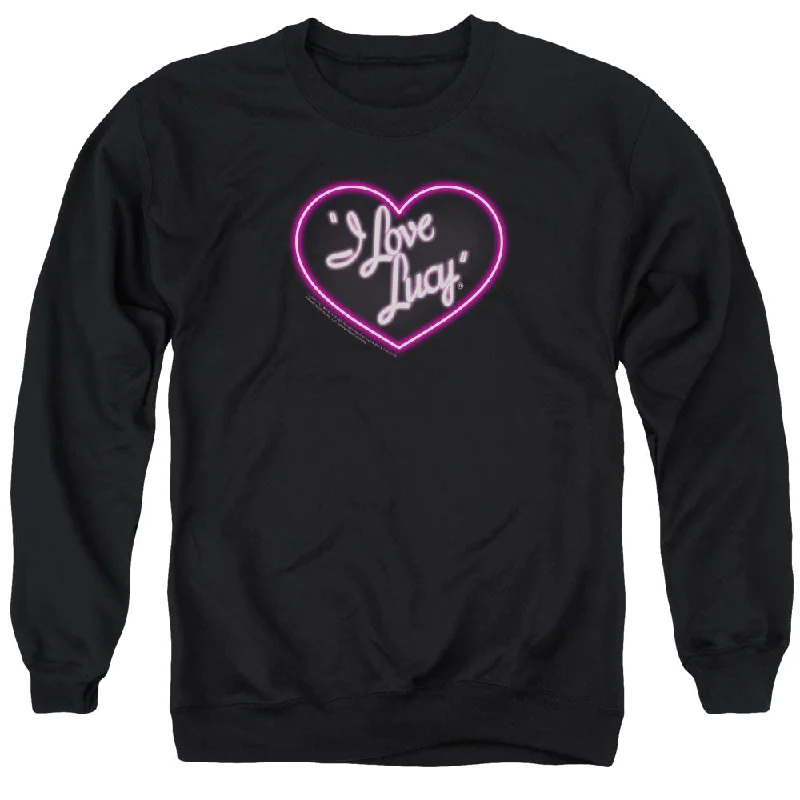 I Love Lucy Sweatshirt Neon Logo Black Pullover