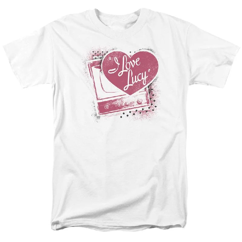 I Love Lucy T-Shirt Vintage TV with Logo White Tee