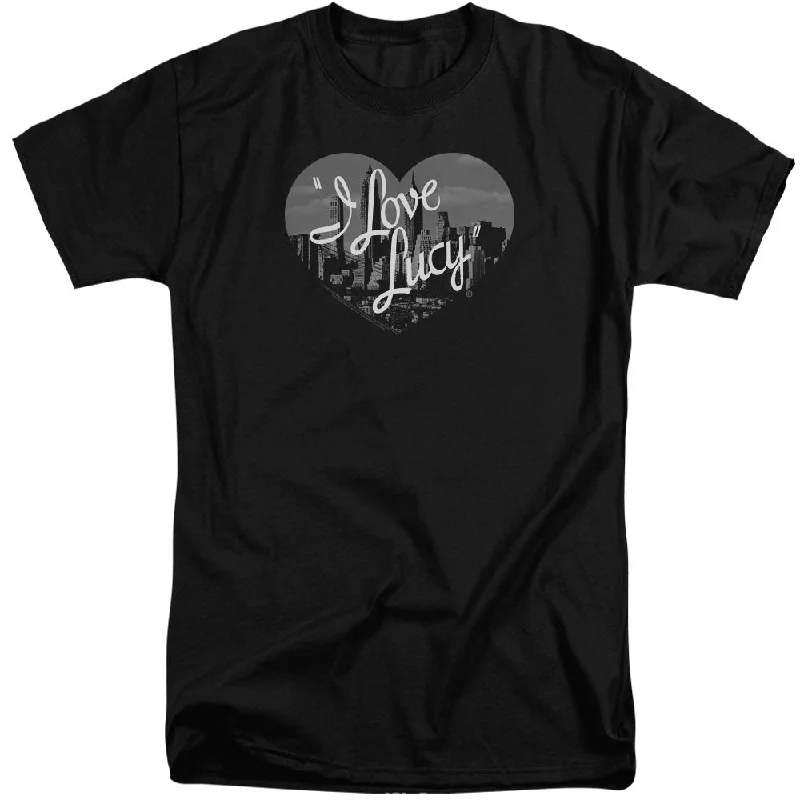 I Love Lucy Tall T-Shirt Black and White City Logo Black Tee